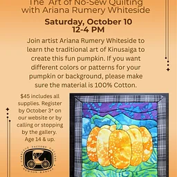 Kinusaiga Pumpkin The Art of No-Sew Quilting with Ariana Rumery Whiteside