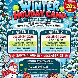 Winter Holiday Tennis Camp