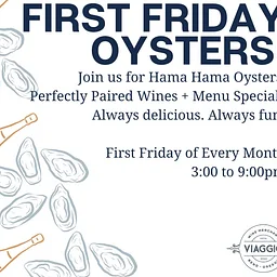 First Friday Oyster Night at Viaggio Wine Merchant