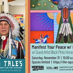 Manifest Your Peace with Paint Workshop w/ Black Pinto Horse Monte Yellow Bird, Sr.