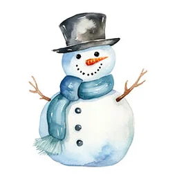 Snow Man Salt Shakers