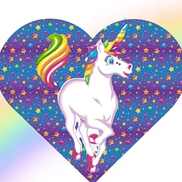 Rainbow Cosmic Unicorn Vintage Cake (Bilingual)