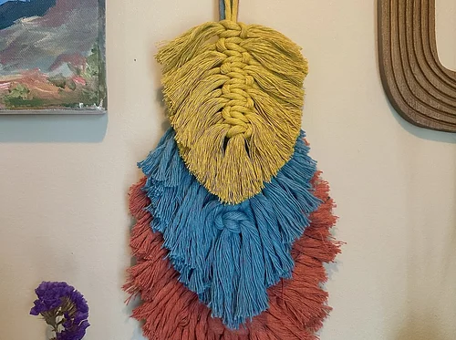 Macrame Feathers and Leaves
