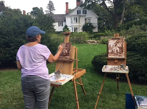 Plein Air Painting in the Bellamy-Ferriday Garden