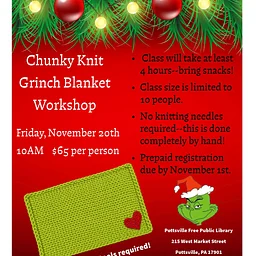 Chunky Knit Grinch Blanket Workshop