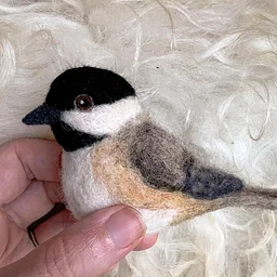 Needle Felting: Bird of the Month: Chickadee with Erin Carlson