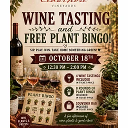 Wine Tasting & Free Houseplant Bingo