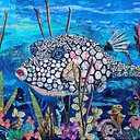 Coral Reef/ Undersea Landscape Collage with Li Newton
