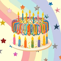 Candle Confetti Cake