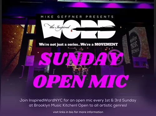 InspiredWordNYC Presents – 1st and 3rd Sundays Open Mic – Music / Poetry / Comedy