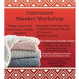 Galentines Chunky Knit Blanket Workshop