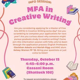 MFA in Creative Writing Info Session