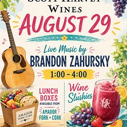 Scott Harvey Wines – Last Saturday with Live Music by Brandon Zahursky