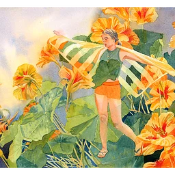Art Reception "Where We Stop and Nature Begins". Watercolor Paintings by Lucie Wellner