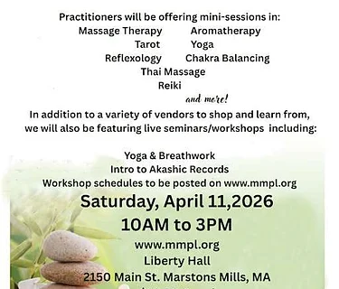 Holistic Health Fair at Liberty Hall Marstons Mills