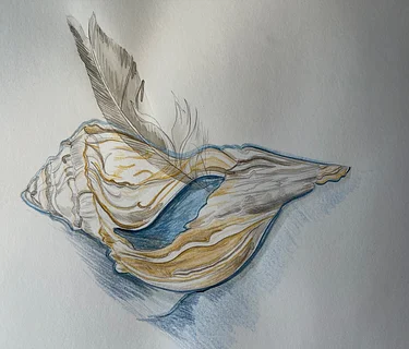 ART SOCIAL: WATERCOLOR—SEASHELL, FEATHER, & MORE