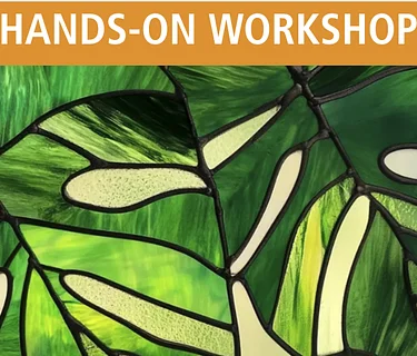 Monstera Leaf Stained Glass Art