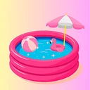 Pink Swimming Pool Cake