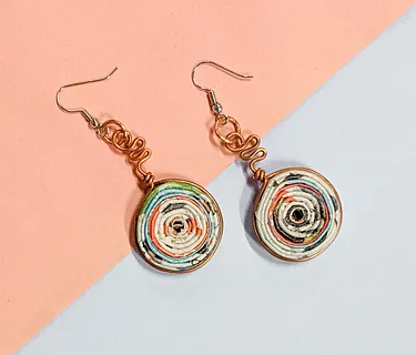 Paper Bead Earrings