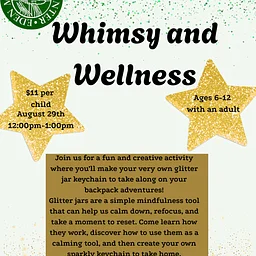 Whimsy and Wellness-Glitter Keychain