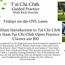 Tai Chi Chih on the lawn at OVL