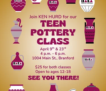 Teen Pottery Class with Ken Hurd, Session 1 – April 9th