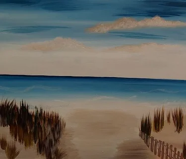 Beach View: Paint and Sip In Studio Adult Class