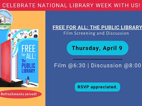 “Free for All: The Public Library” Film Screening and Discussion