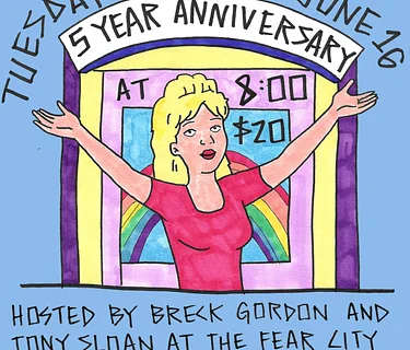 Tuesday 06/16/2026 PURE CHAOS- 5 YEAR ANNIVERSARY at THE FEAR CITY COMEDY CLUB