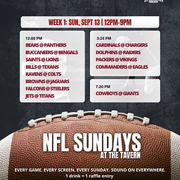 NFL Sunday Watch Party (all games) + Raffle!