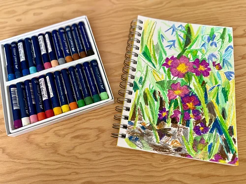 Oil Pastel Early Blooms