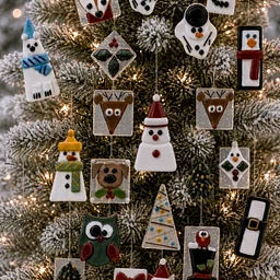 Glass Fusing Christmas Ornaments