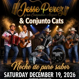 Jesse Perez y sus Compadres Alegres & Conjunto Cats – Noche de Puro Sabor | Saturday, Dec. 19