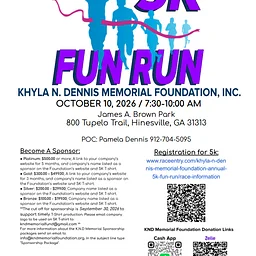 Khyla N. Dennis Memorial Foundation 5K Fun Run