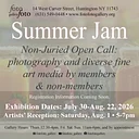 fotofoto gallery presents Open Call: SUMMER JAM – a Non-Juried Exhibition of Photography, Fine Art, Sculpture, Printmaking and more