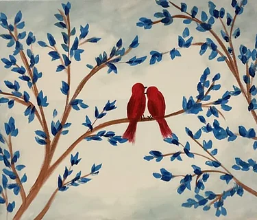 Red Love Birds
