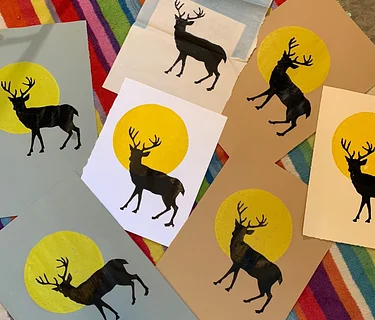 Make+Take: Stencil Improv Screenprinting