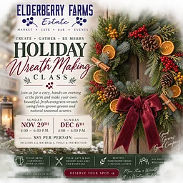 Holiday Wreath Workshop | Nov 29, 2026