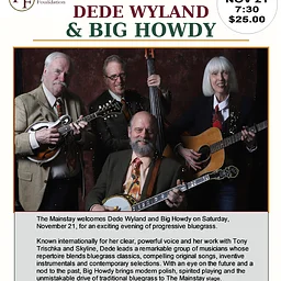 Bluegrass – Dede Wyland and Big Howdy 730PM $25