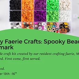 Library Faerie Crafts: Spooky Bead-a-Bookmark - pick up available Tue-Fri
