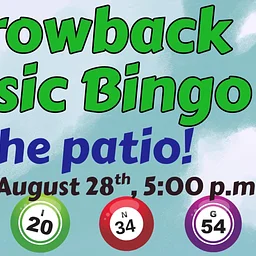 Throwback Music Bingo on the Patio