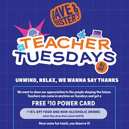 Teacher Tuesdays at Dave & Buster’s