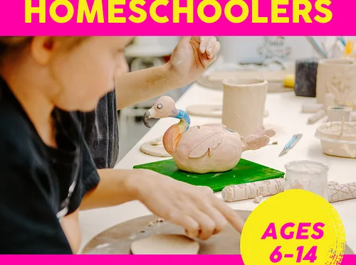 Wednesdays 4/29-5/13, 10-11:30am, 3 weeks: Pottery for Homeschoolers