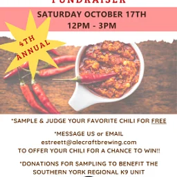 CHILI COOKOFF FUNDRAISER – TO SUPPORT SOUTHERN YORK POLICE K9 UNIT