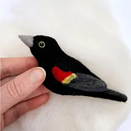 Needle Felting: Bird of the Month: Red Winged Blackbird with Erin Carlson