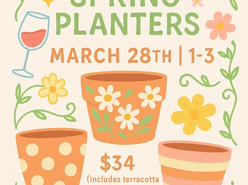 ✨ Paint & Pour: Spring Planters ✨