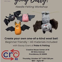 Going Batty! Needle Felting Workshop with Stacey Grant of Poke-It Felting