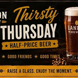 Thirsty Thursday: Half Price Pints!