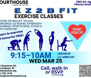 EZ 2 B Fit Exercise Class with Lu-Anne Cox 3/25/2026 9:15-10AM