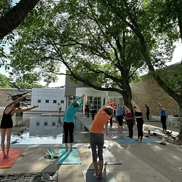 Sculpture + Flow Yoga in the Courtyard